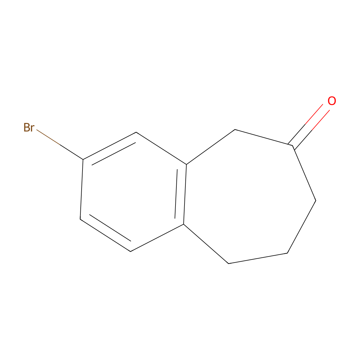3-bromo-6,7,8,9-tetrahydro-5H-benzo[7]annulen-6-one molecular structure, CAS 152356-67-7