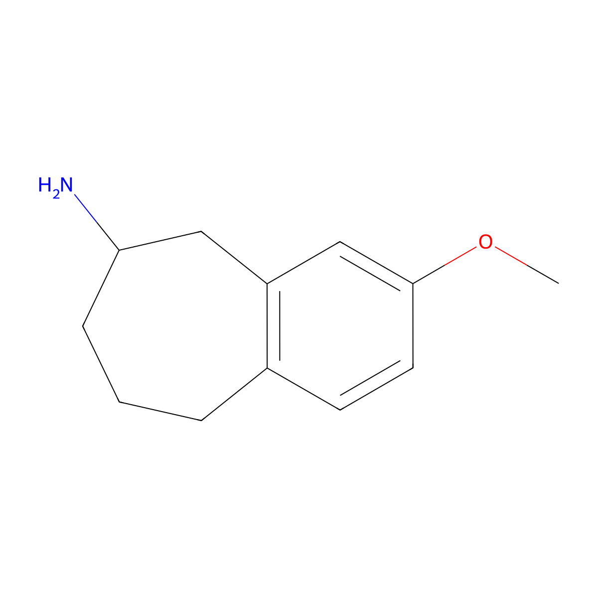 3-methoxy-6,7,8,9-tetrahydro-5H-benzo[7]annulen-6-amine molecular structure, CAS 152356-79-1