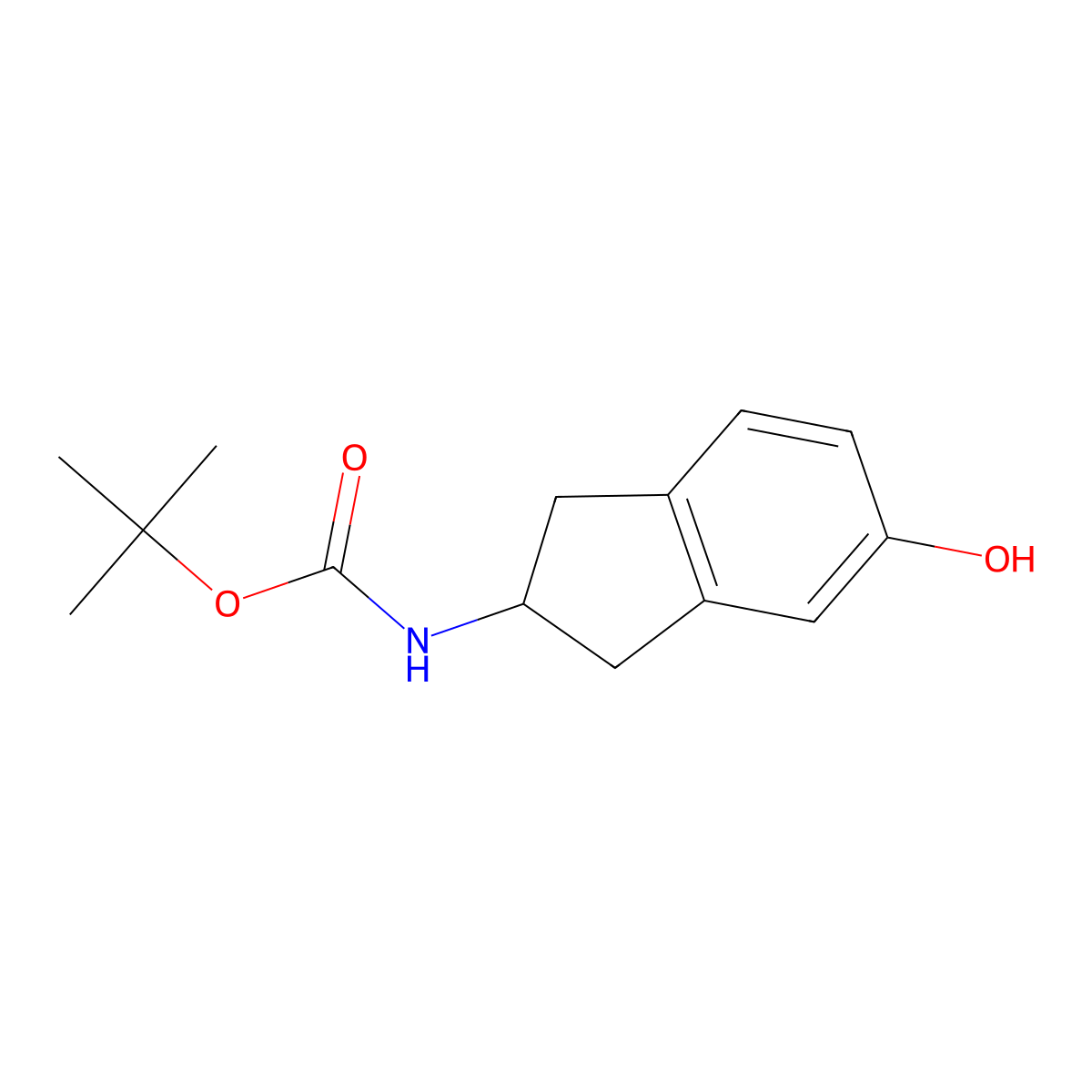 N-Boc-5-hydroxy-2-aminoindane molecular structure, CAS 152357-08-9