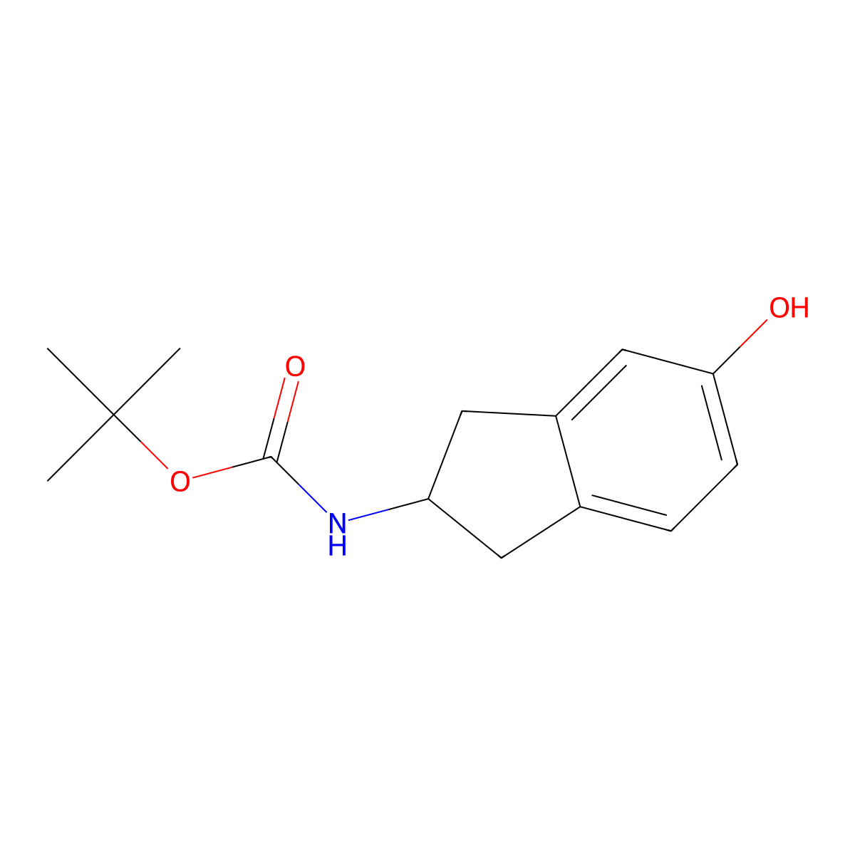 N-Boc-5-hydroxy-2-aminoindane molecular structure, CAS 152357-08-9