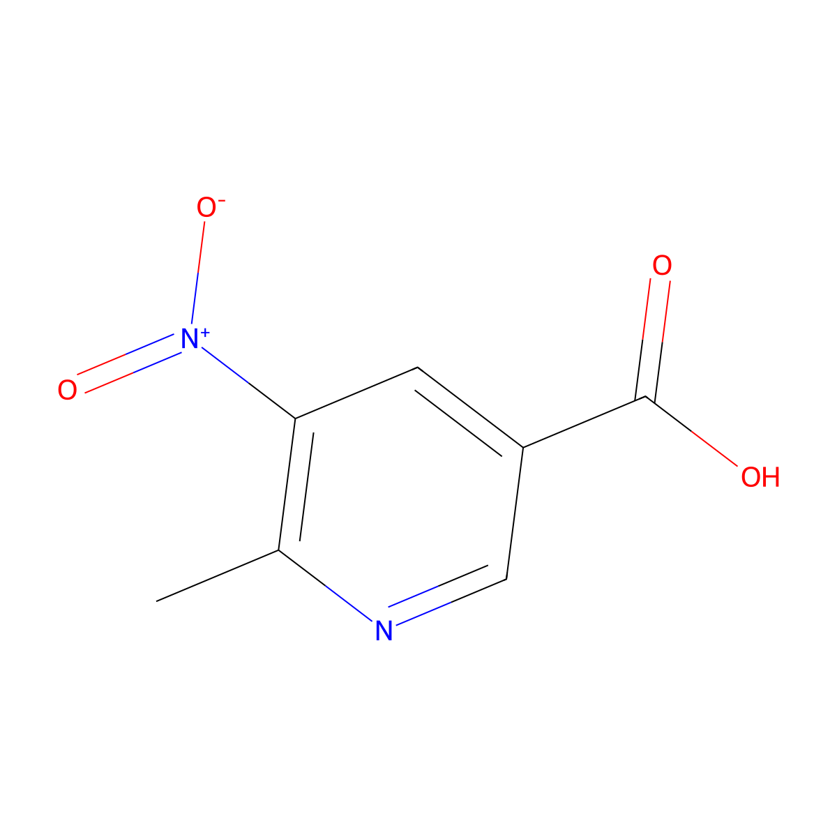 6-Methyl-5-nitronicotinic acid molecular structure, CAS 1523570-93-5