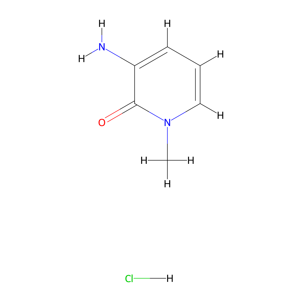 3-Amino-1-methylpyridin-2(1H)-one hydrochloride molecular structure, CAS 1523570-95-7