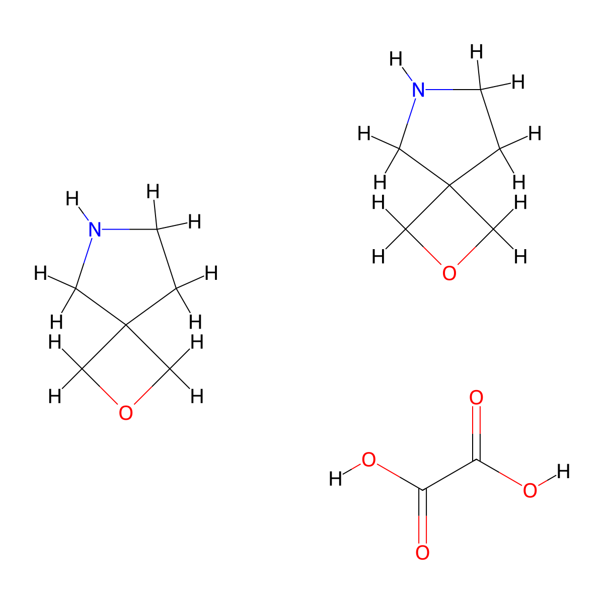 2-Oxa-6-azaspiro[3.4]octane hemioxalate molecular structure, CAS 1523570-96-8