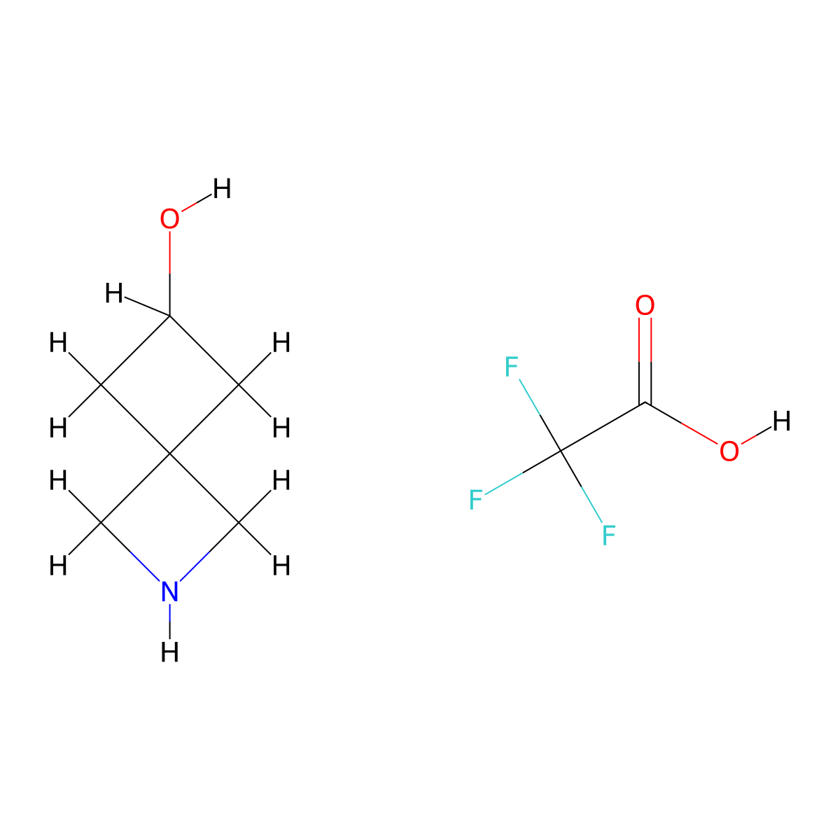 2-Azaspiro[3.3]heptan-6-ol trifluoroacetate molecular structure, CAS 1523571-02-9