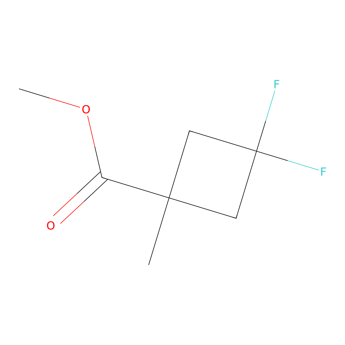 Methyl 3,3-difluoro-1-methylcyclobutanecarboxylate molecular structure, CAS 1523571-06-3