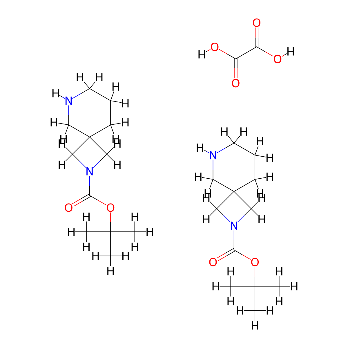 Tert-butyl 2,6-diazaspiro[3.5]nonane-2-carboxylate hemioxalate molecular structure, CAS 1523571-08-5