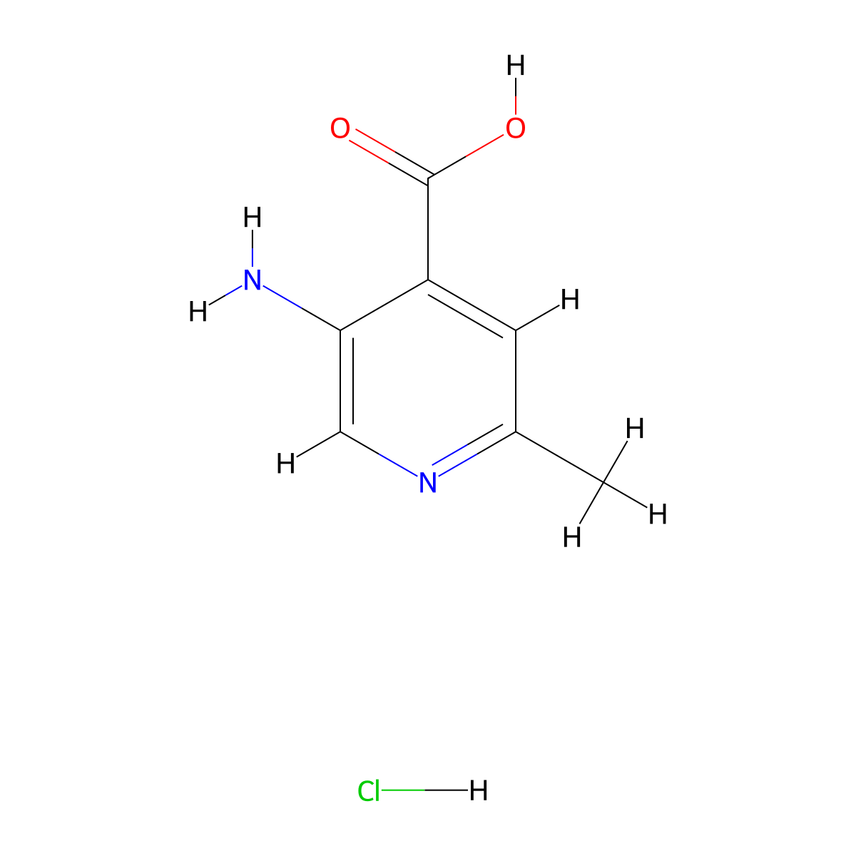 5-Amino-2-methylpyridine-4-carboxylic acid hydrochloride molecular structure, CAS 1523571-13-2