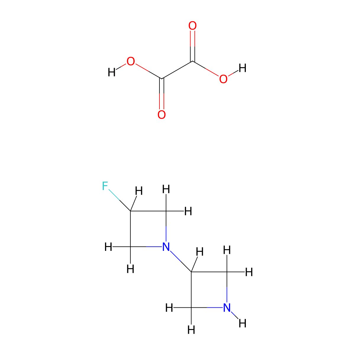 1-(Azetidin-3-yl)-3-fluoroazetidine oxalate molecular structure, CAS 1523571-87-0