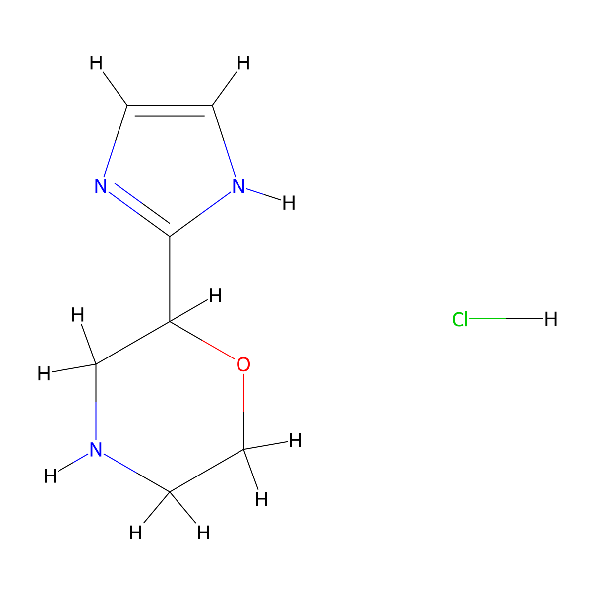 2-(1H-Imidazol-2-yl)morpholine hydrochloride molecular structure, CAS 1523571-89-2