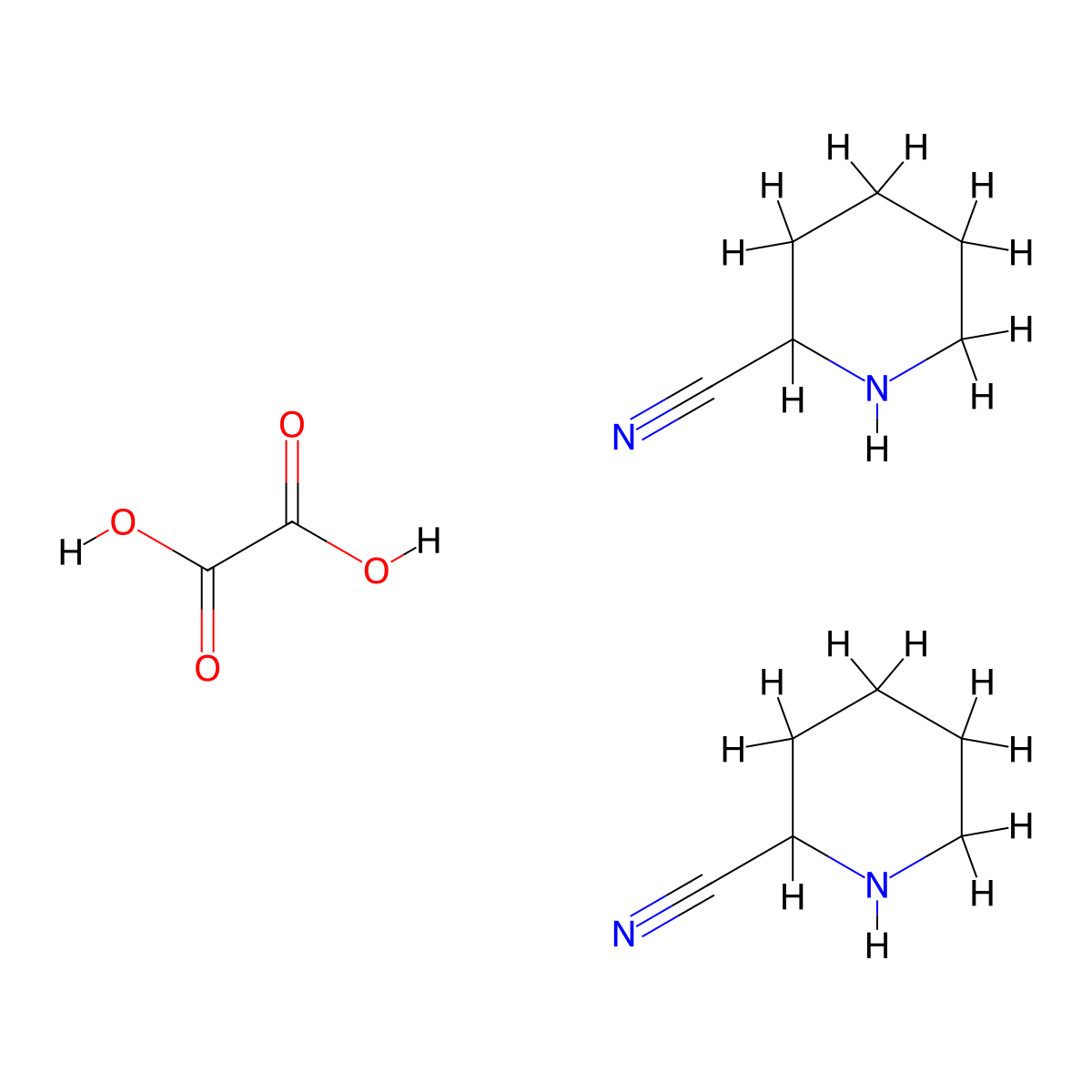 Piperidine-2-carbonitrile hemioxalate molecular structure, CAS 1523571-93-8