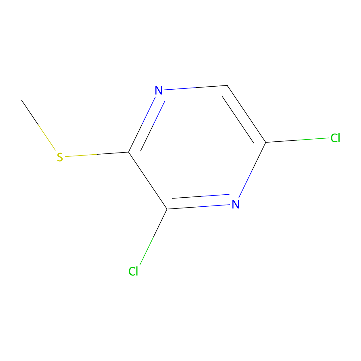 3,5-Dichloro-2-(methylthio)pyrazine molecular structure, CAS 1523571-95-0