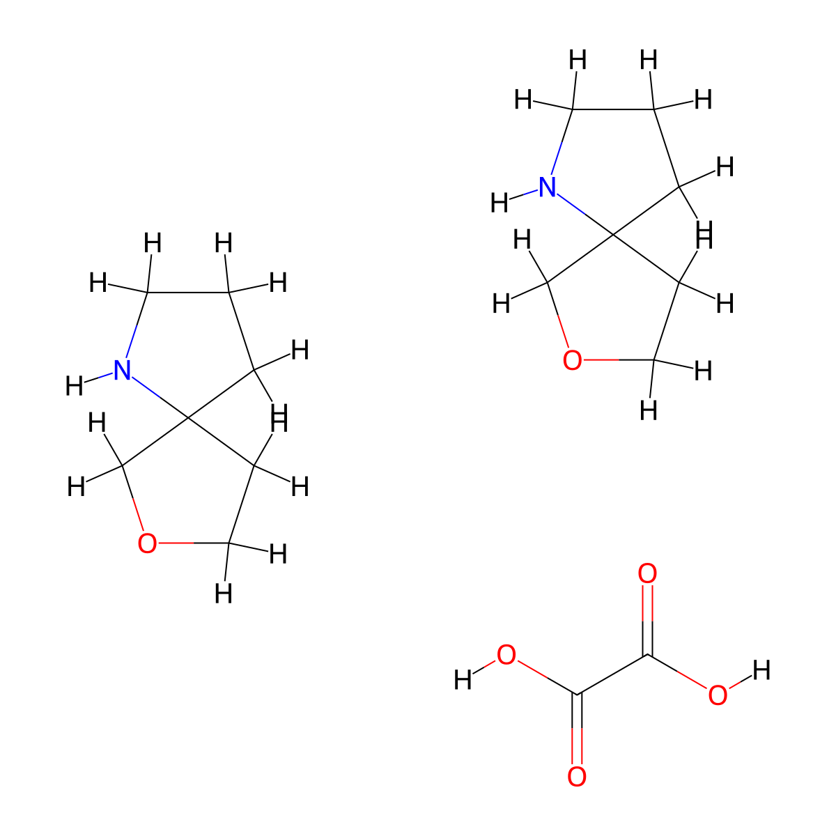 7-Oxa-1-azaspiro[4.4]nonane hemioxalate molecular structure, CAS 1523571-97-2
