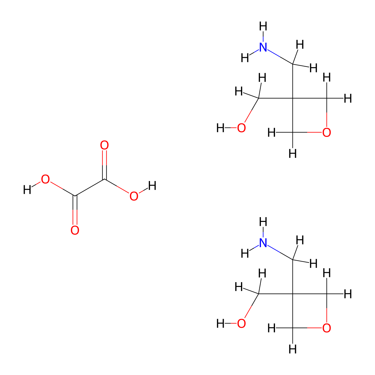 3-Aminomethyl-3-(hydroxymethyl)oxetane hemioxalate molecular structure, CAS 1523571-98-3