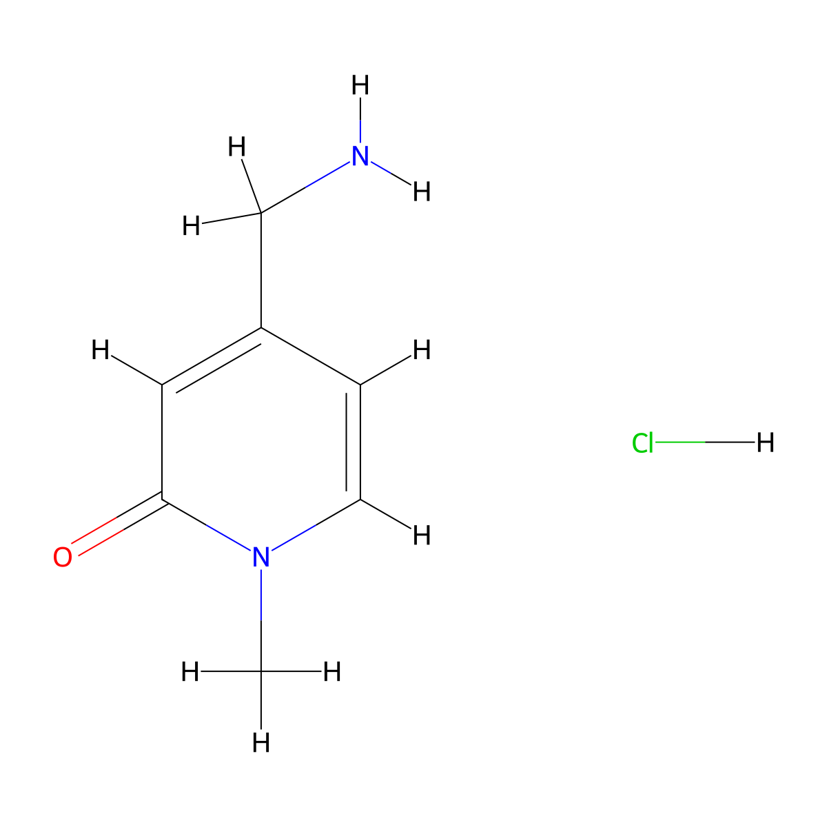 4-(Aminomethyl)-1-methyl-2(1H)-pyridinone hydrochloride molecular structure, CAS 1523572-01-1