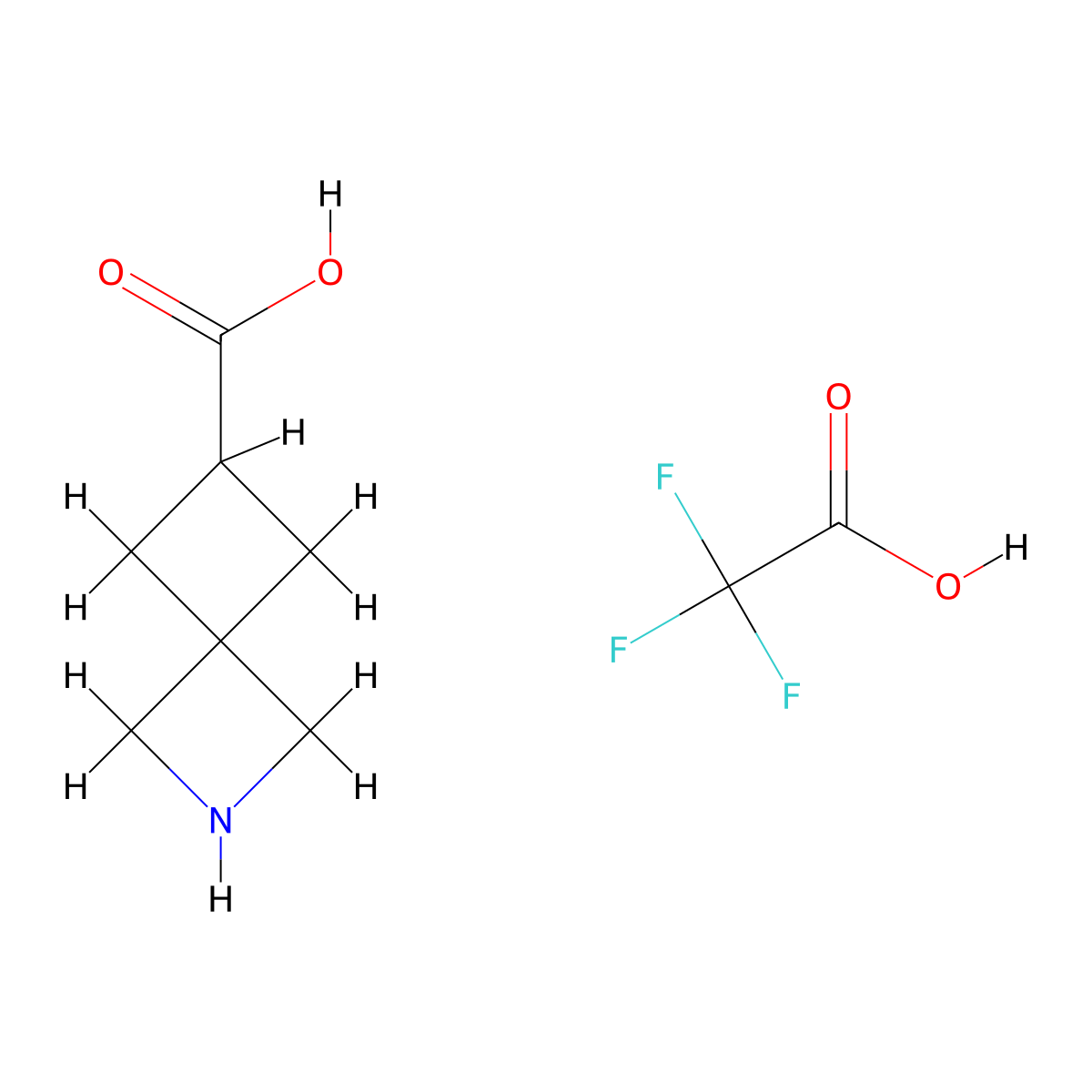 2-Azaspiro[3.3]heptane-6-carboxylic acid trifluoroacetate molecular structure, CAS 1523572-02-2
