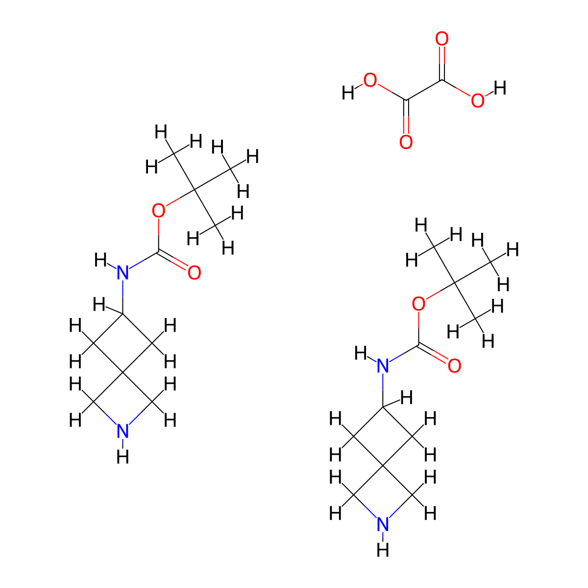 tert-Butyl 2-azaspiro[3.3]heptan-6-ylcarbamate oxalate(2:1) molecular structure, CAS 1523572-07-7