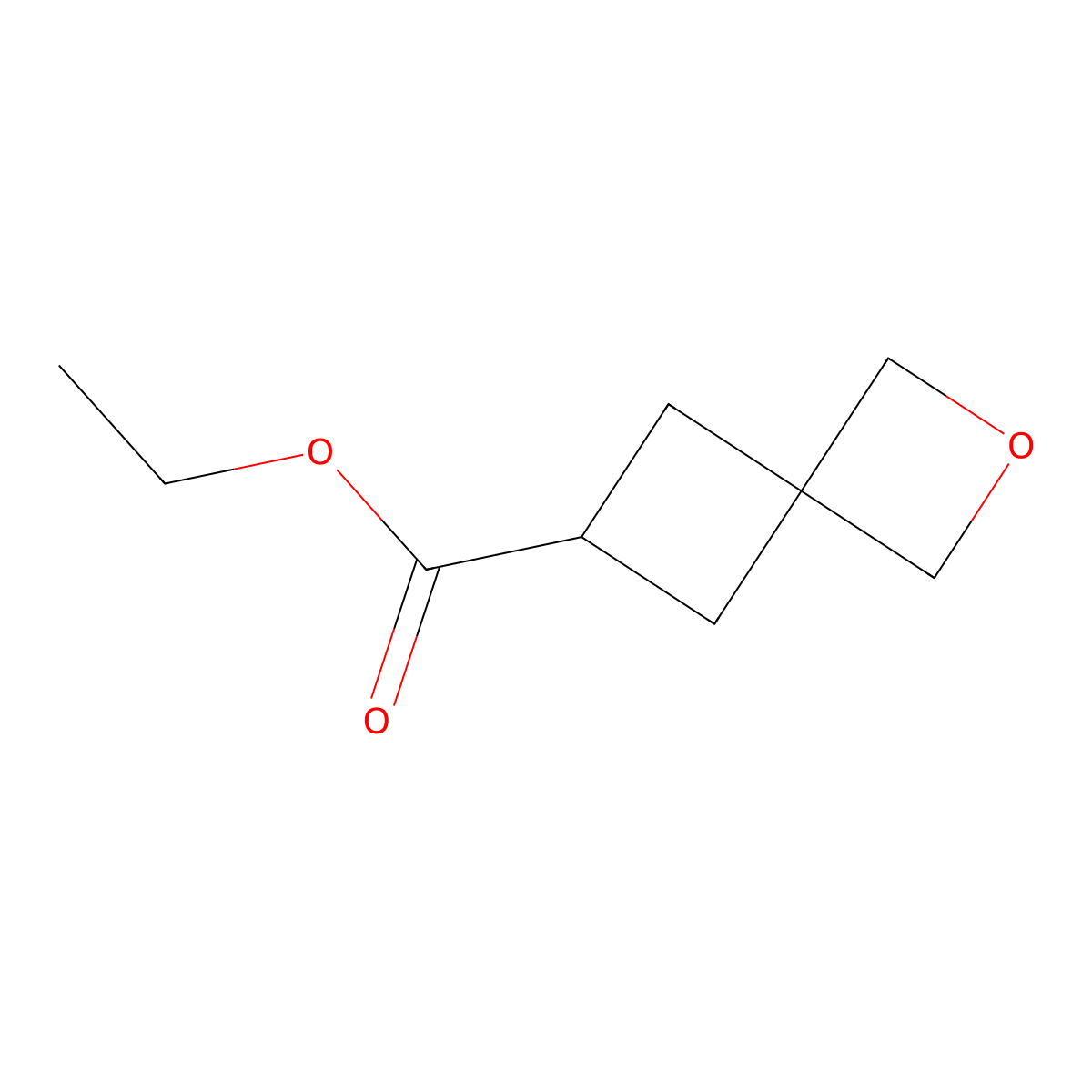Ethyl 2-oxaspiro[3.3]heptane-6-carboxylate molecular structure, CAS 1523572-08-8