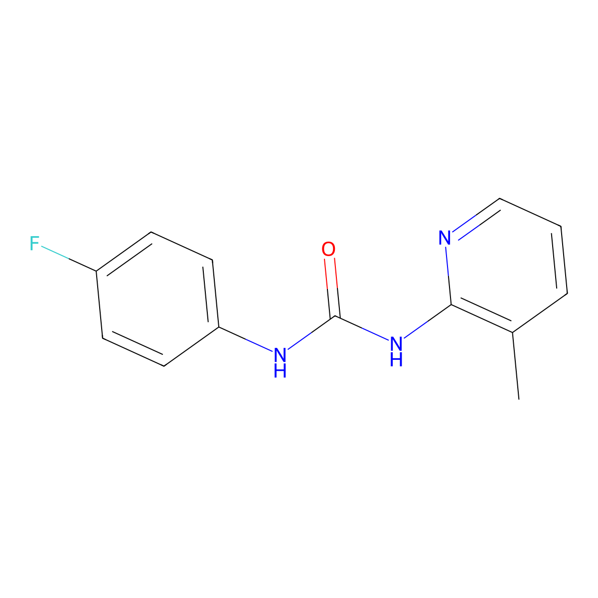 1-(4-Fluorophenyl)-3-(3-methylpyridin-2-yl)urea molecular structure, CAS 152359-01-8