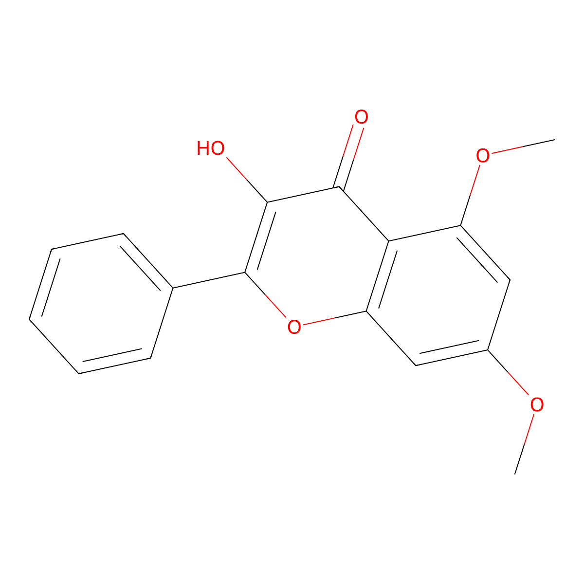 Galangin 5,7-dimethyl ether molecular structure, CAS 15236-07-4