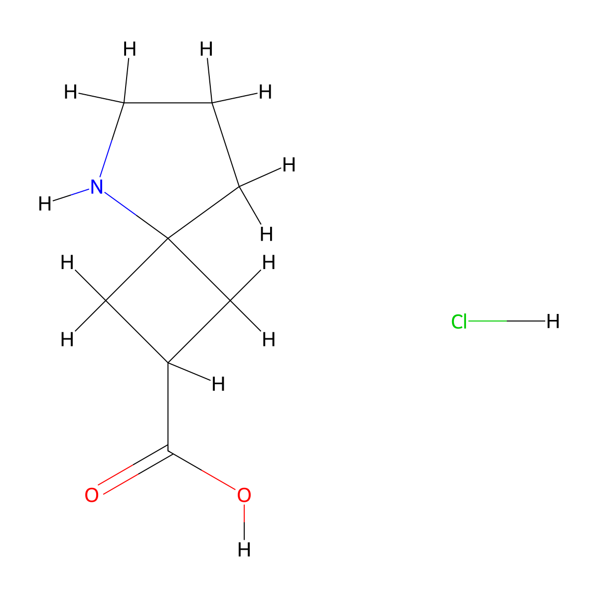 5-Azaspiro[3.4]octane-2-carboxylic acid hydrochloride molecular structure, CAS 1523606-22-5