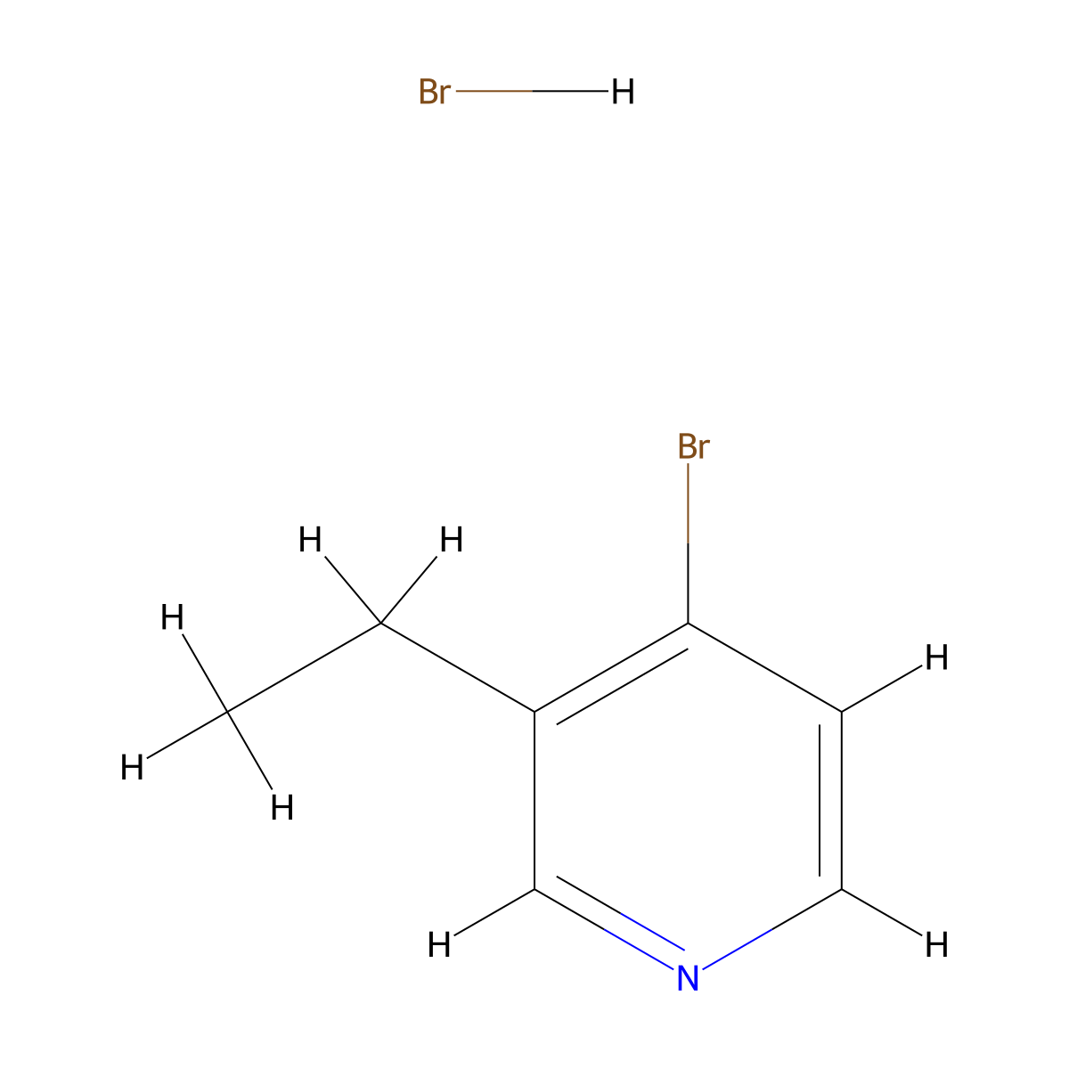 4-Bromo-3-ethylpyridine hydrobromide molecular structure, CAS 1523606-24-7