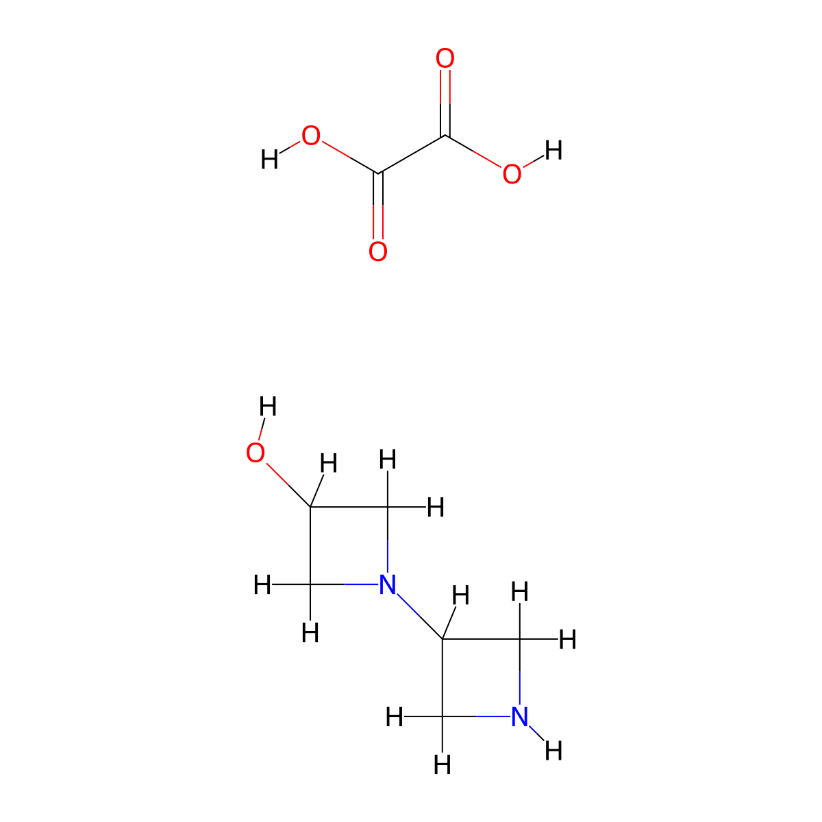 1-(Azetidin-3-yl)azetidin-3-ol oxalate molecular structure, CAS 1523606-25-8