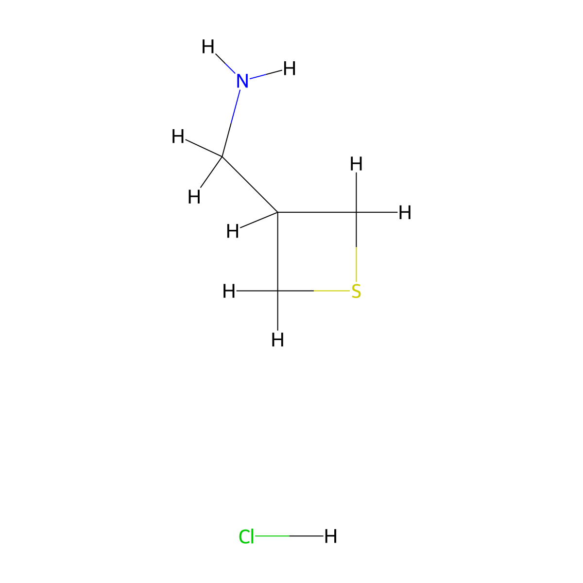 (Thietan-3-yl)methanamine hydrochloride molecular structure, CAS 1523606-32-7