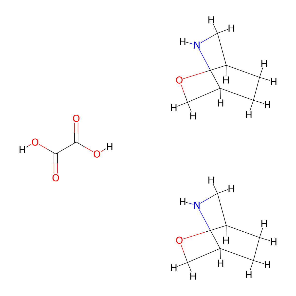 2-Oxa-5-azabicyclo[2.2.2]octane hemioxalate molecular structure, CAS 1523606-41-8