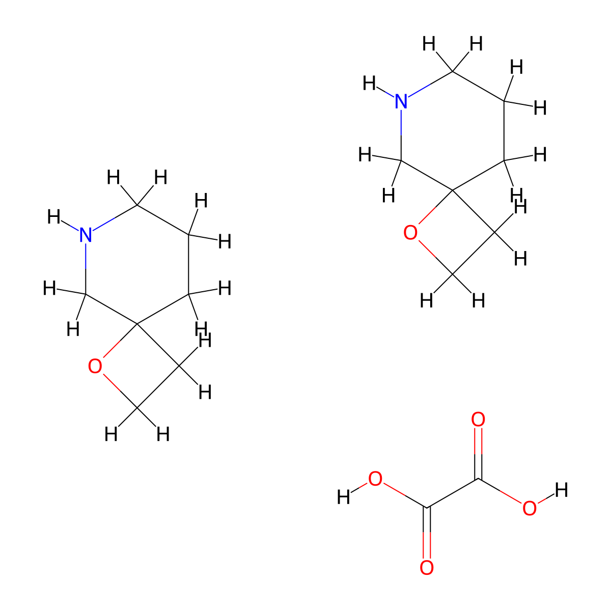1-Oxa-6-azaspiro[3.5]nonane hemioxalate molecular structure, CAS 1523606-44-1