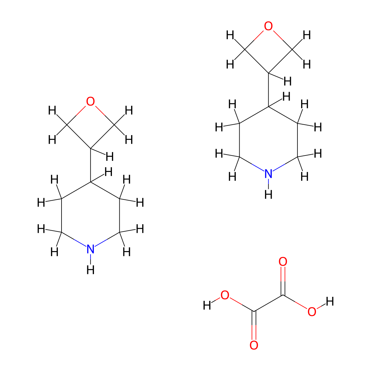 4-(Oxetan-3-yl)piperidine Hemioxalate molecular structure, CAS 1523606-46-3