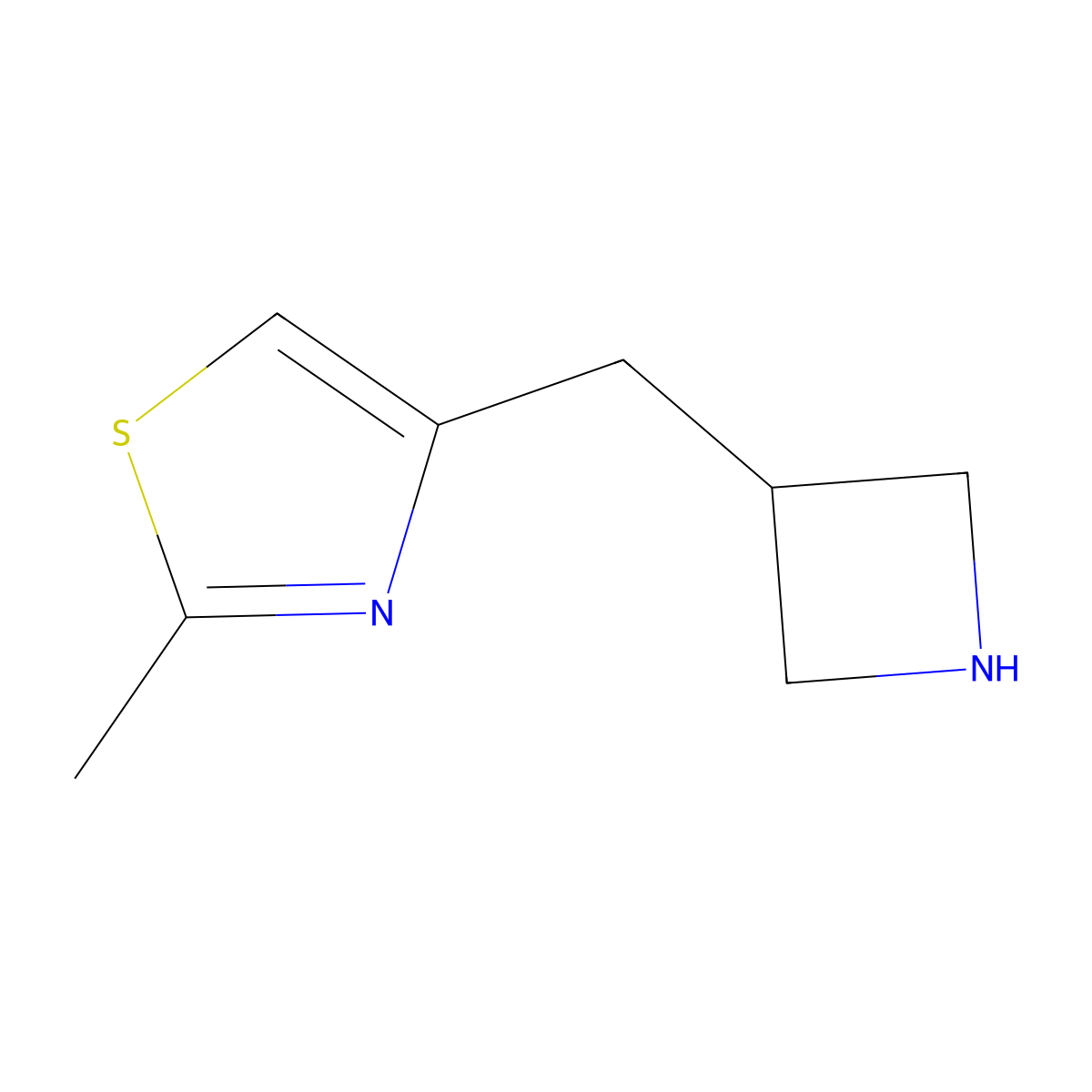 4-(Azetidin-3-ylmethyl)-2-methylthiazole molecular structure, CAS 1523611-06-4