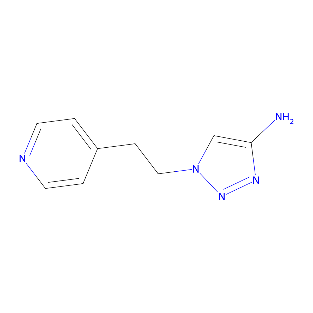 1-[2-(pyridin-4-yl)ethyl]-1H-1,2,3-triazol-4-amine molecular structure, CAS 1523615-51-1