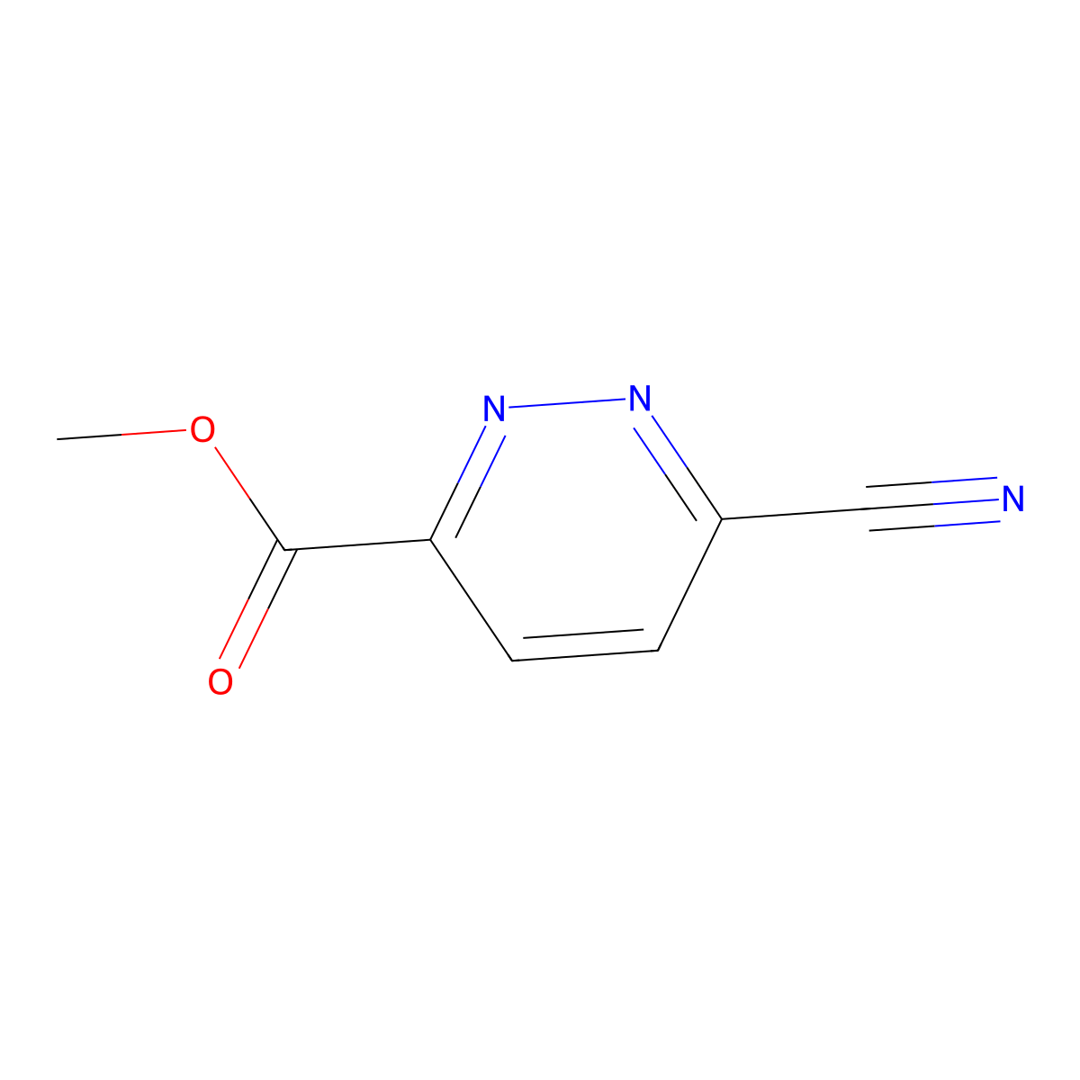 Methyl 6-cyanopyridazine-3-carboxylate molecular structure, CAS 1523617-81-3