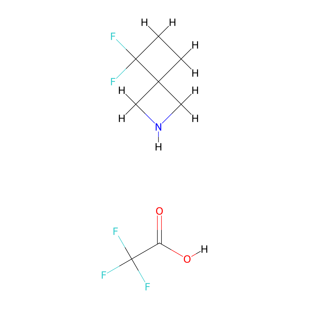 5,5-Difluoro-2-azaspiro[3.3]heptane trifluoroacetate molecular structure, CAS 1523617-85-7