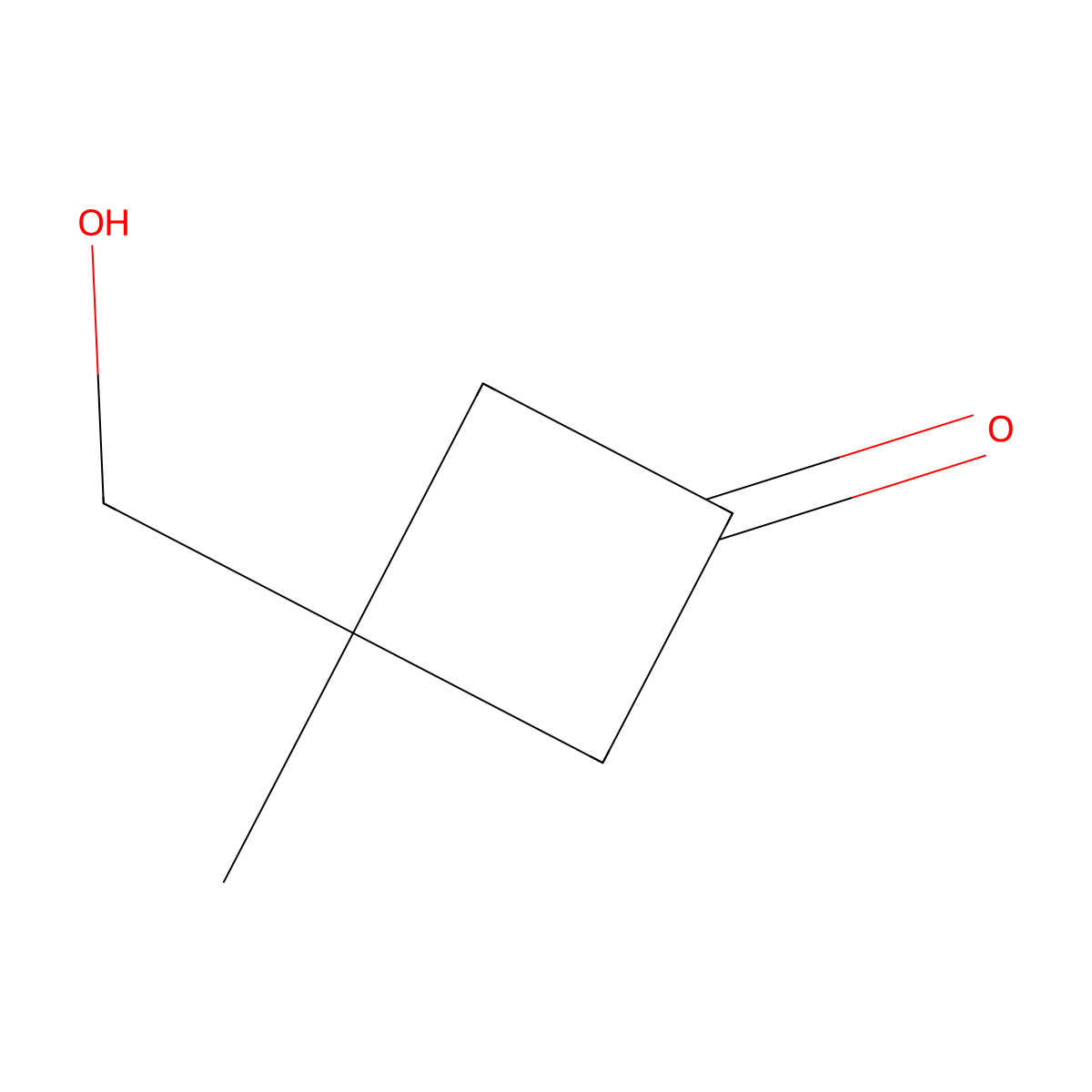3-Hydroxymethyl-3-methylcyclobutanone molecular structure, CAS 1523617-87-9