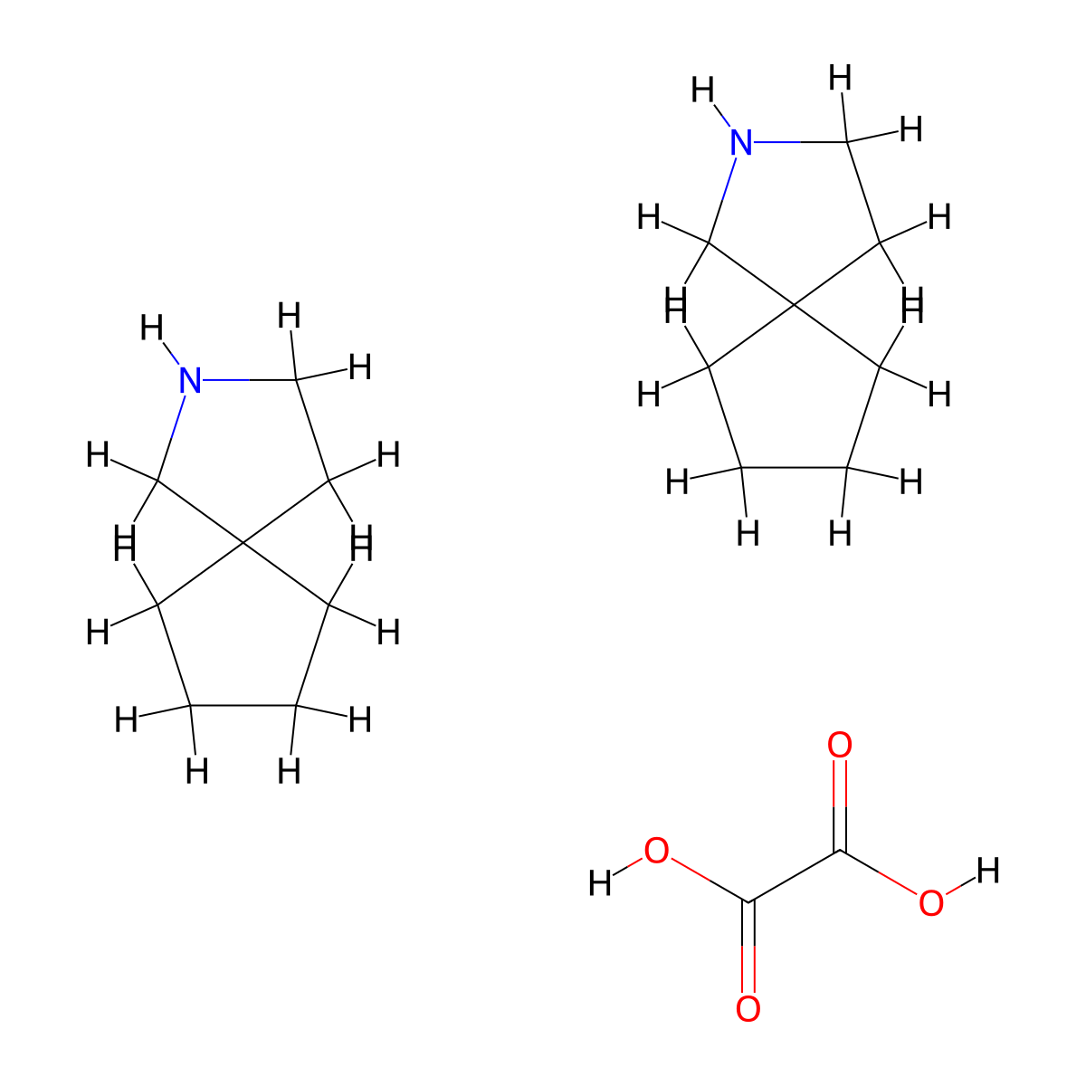 2-Azaspiro[4.4]nonane hemioxalate molecular structure, CAS 1523617-88-0