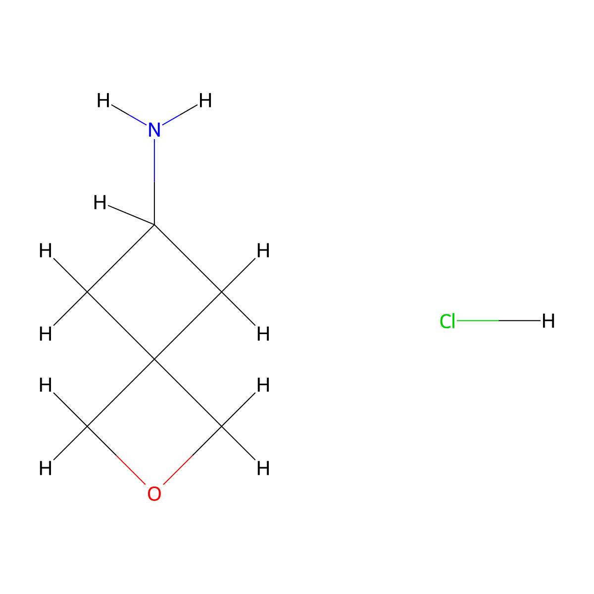 6-Amino-2-oxa-spiro[3.3]heptane hydrochloride molecular structure, CAS 1523618-04-3