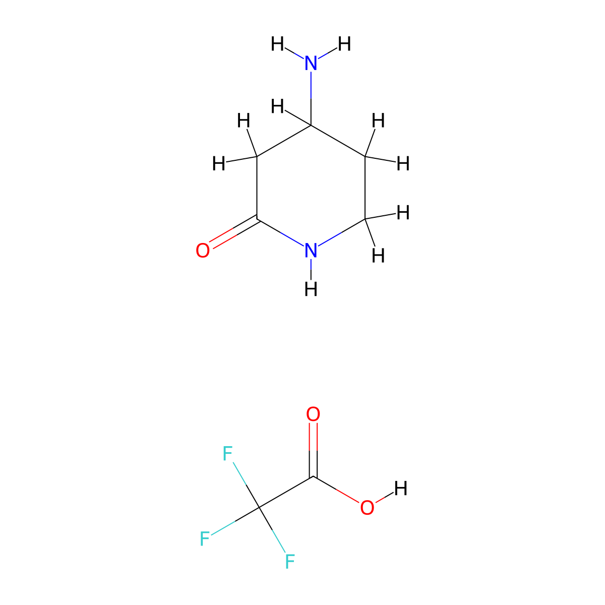 4-Amino2-piperidone trifluoroacetate molecular structure, CAS 1523618-06-5