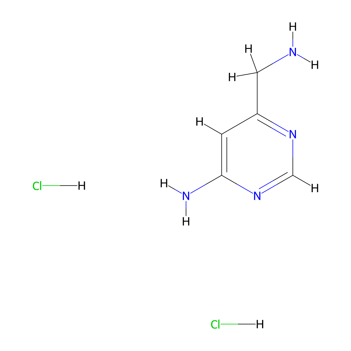 6-(Aminomethyl)pyrimidin-4-amine dihydrochloride molecular structure, CAS 1523618-18-9