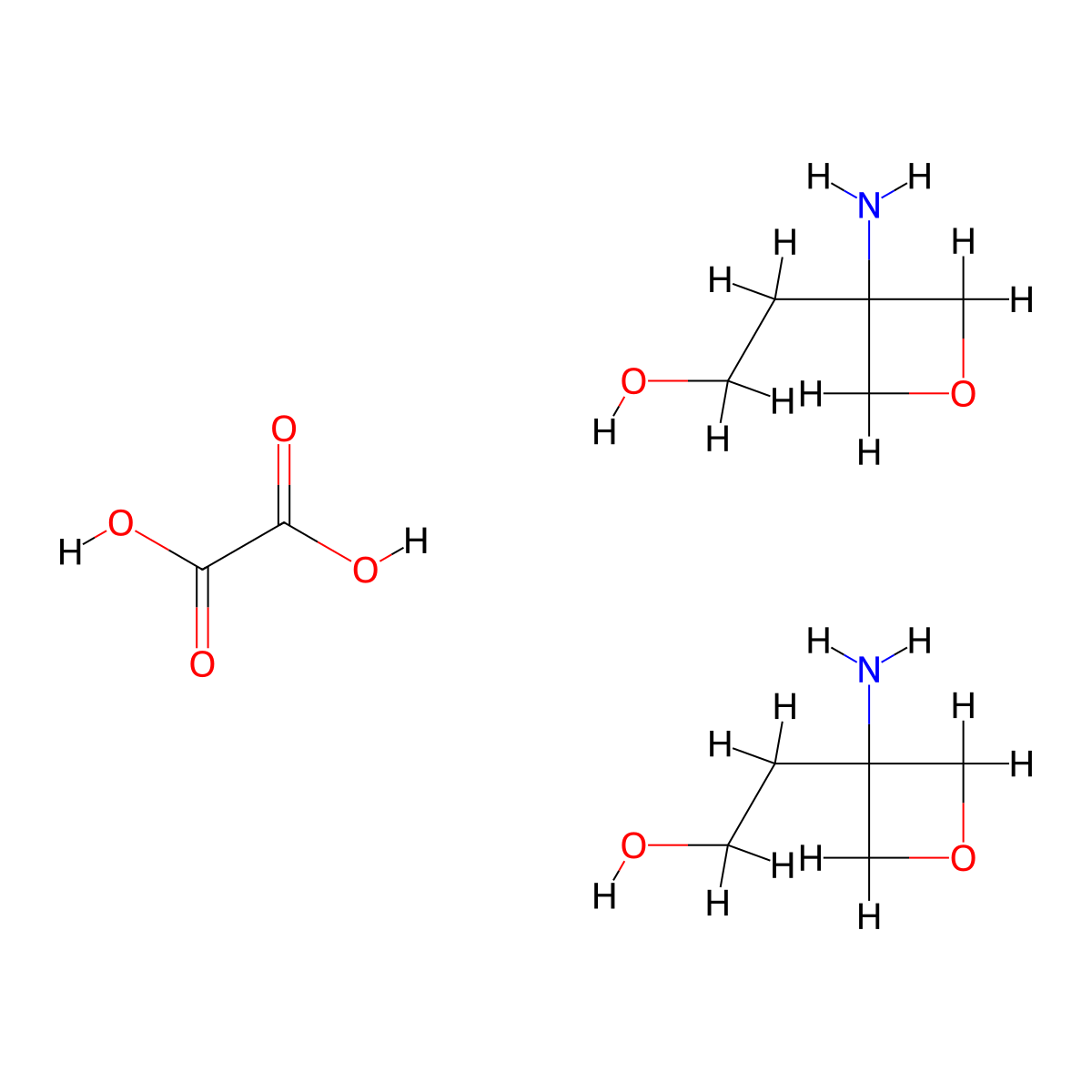 2-(3-Aminooxetan-3-yl)ethanol hemioxalate molecular structure, CAS 1523618-22-5