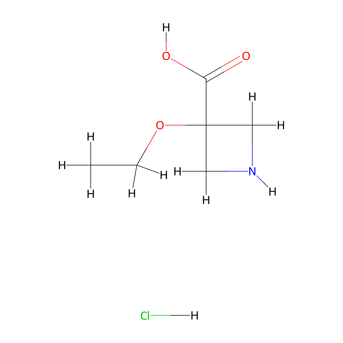 3-Ethoxyazetidine-3-carboxylic acid hydrochloride molecular structure, CAS 1523618-24-7