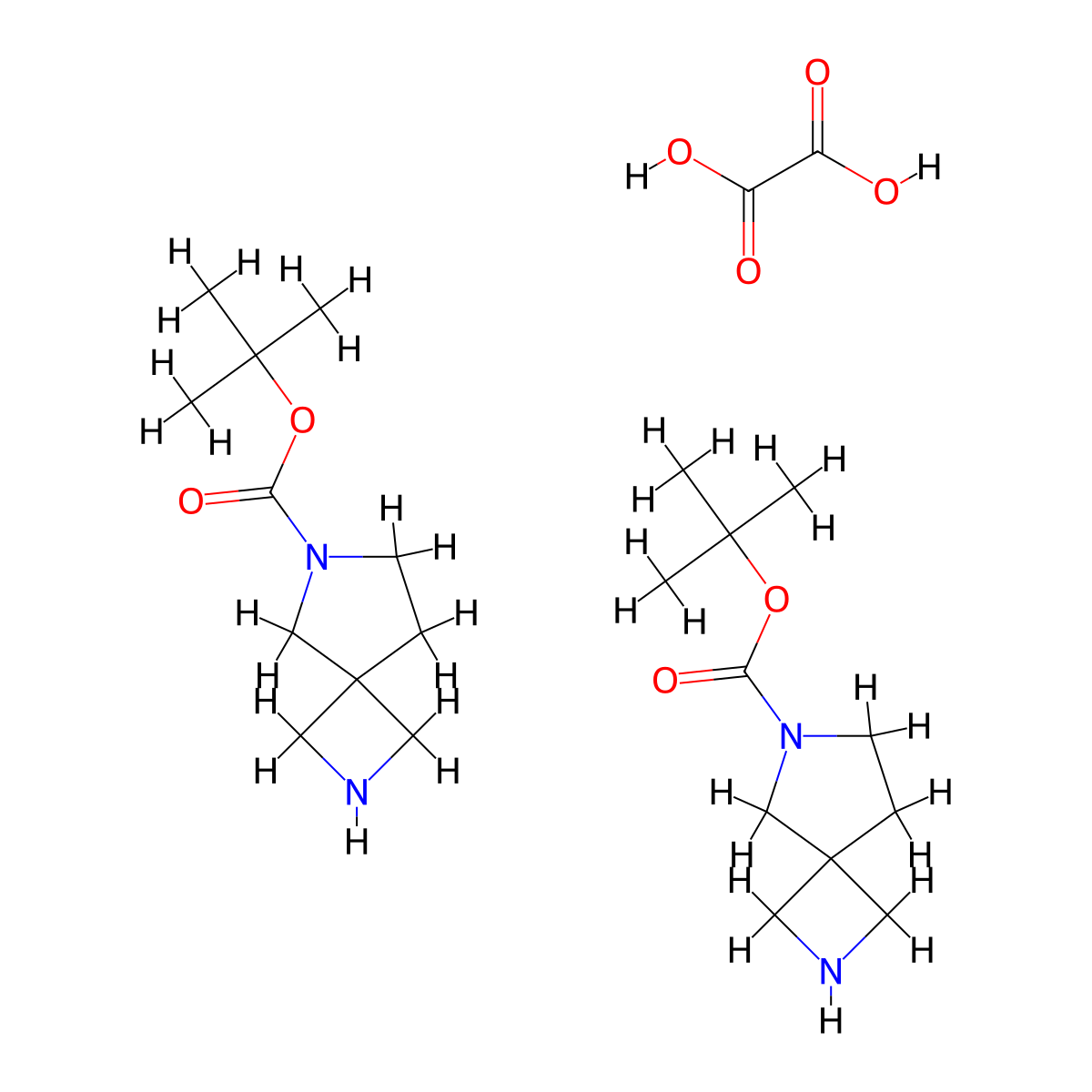 Tert-butyl 2,6-diazaspiro[3.4]octane-6-carboxylate hemioxalate molecular structure, CAS 1523618-25-8