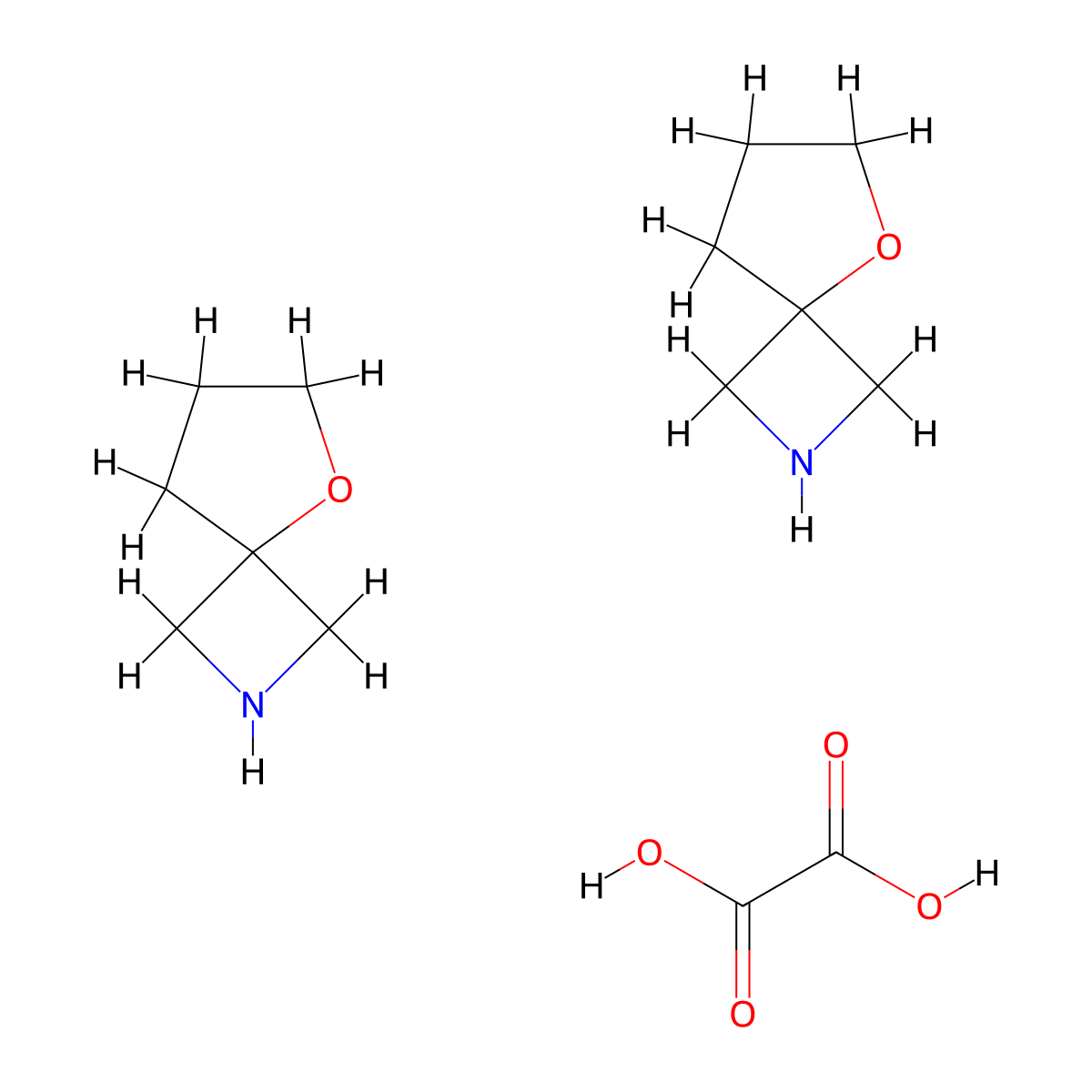 5-Oxa-2-aza-spiro[3.4]octane hemioxalate molecular structure, CAS 1523618-29-2