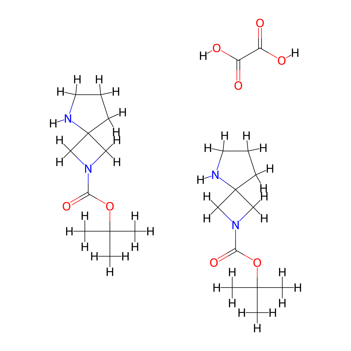 Tert-butyl 2,5-diazaspiro[3.4]octane-2-carboxylate hemioxalate molecular structure, CAS 1523618-32-7