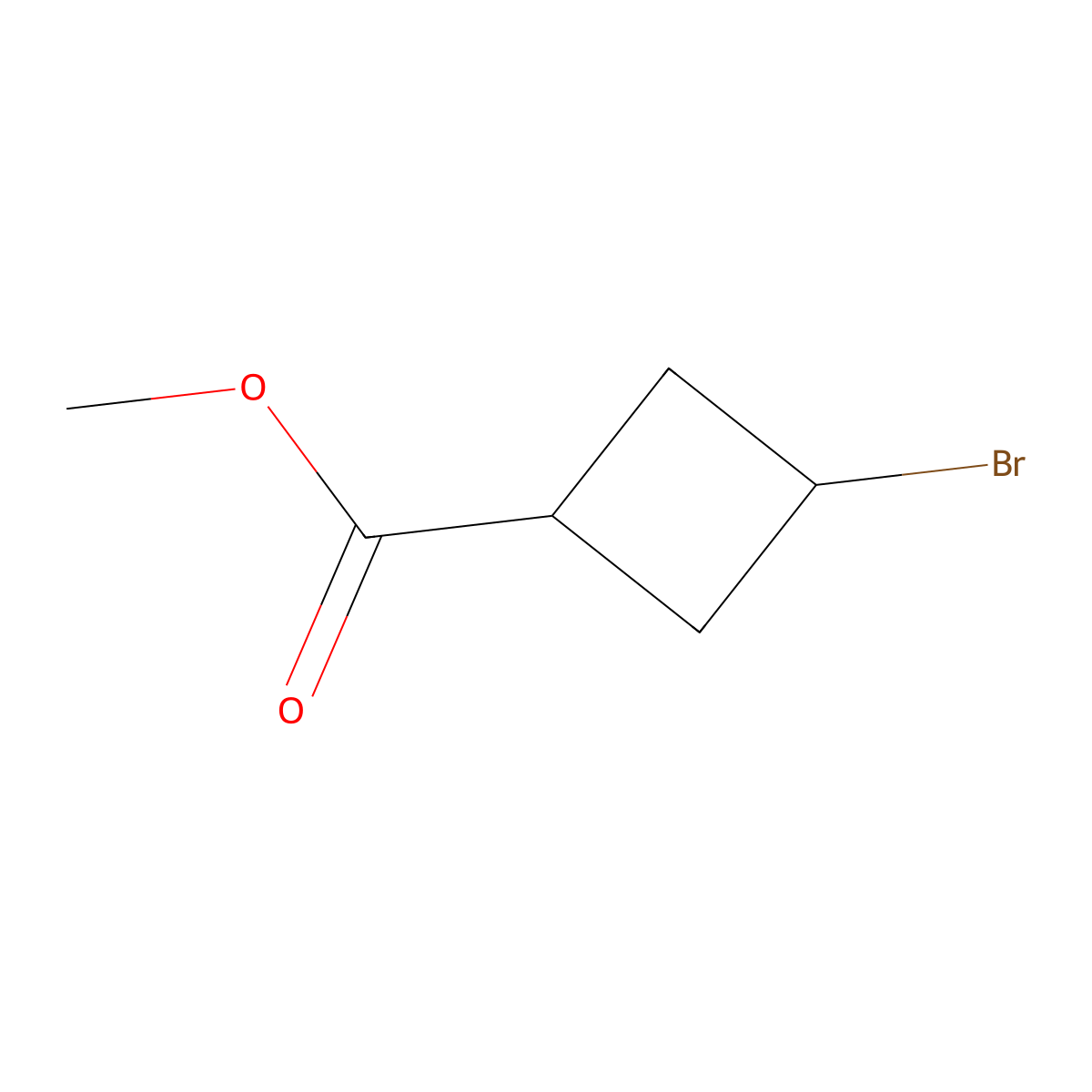 Methyl 3-bromocyclobutane-1-carboxylate molecular structure, CAS 1523618-35-0