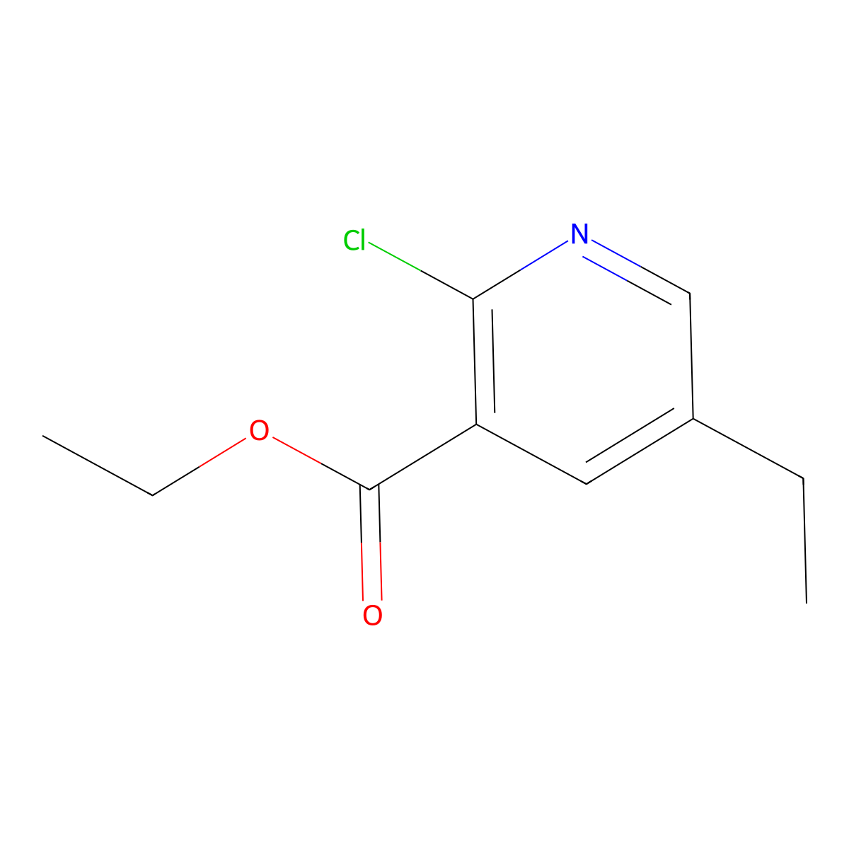 Ethyl 2-chloro-5-ethylpyridine-3-carboxylate molecular structure, CAS 152362-03-3