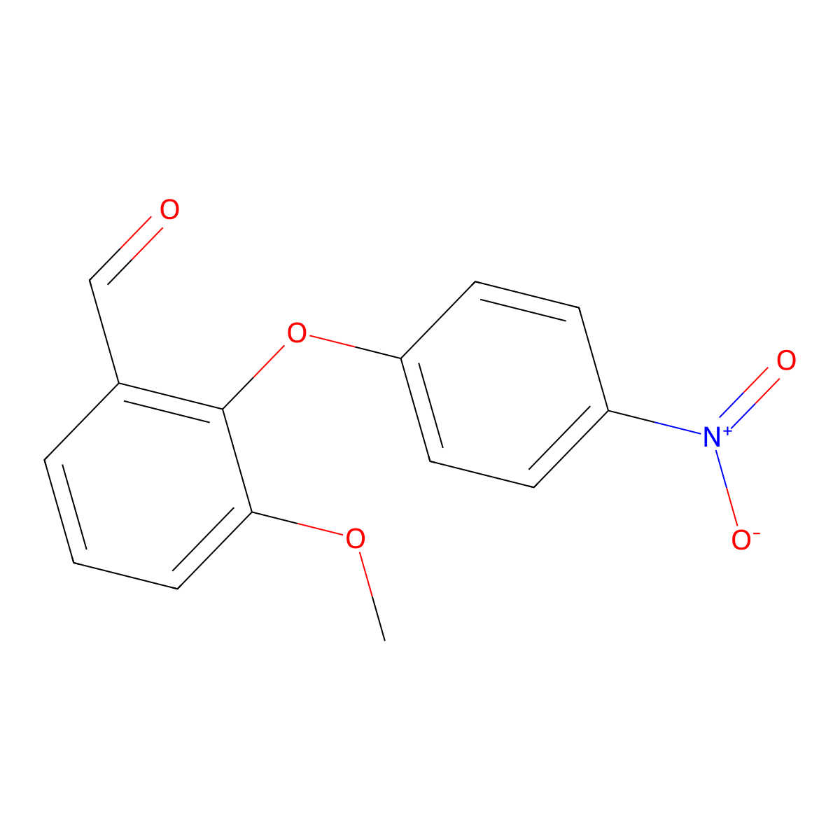 Benzaldehyde, 3-methoxy-2-(4-nitrophenoxy)- molecular structure, CAS 152362-34-0