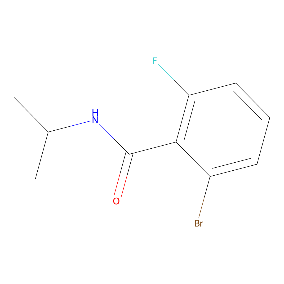 2-Bromo-6-fluoro-N-(propan-2-yl)benzamide molecular structure, CAS 1523623-45-1