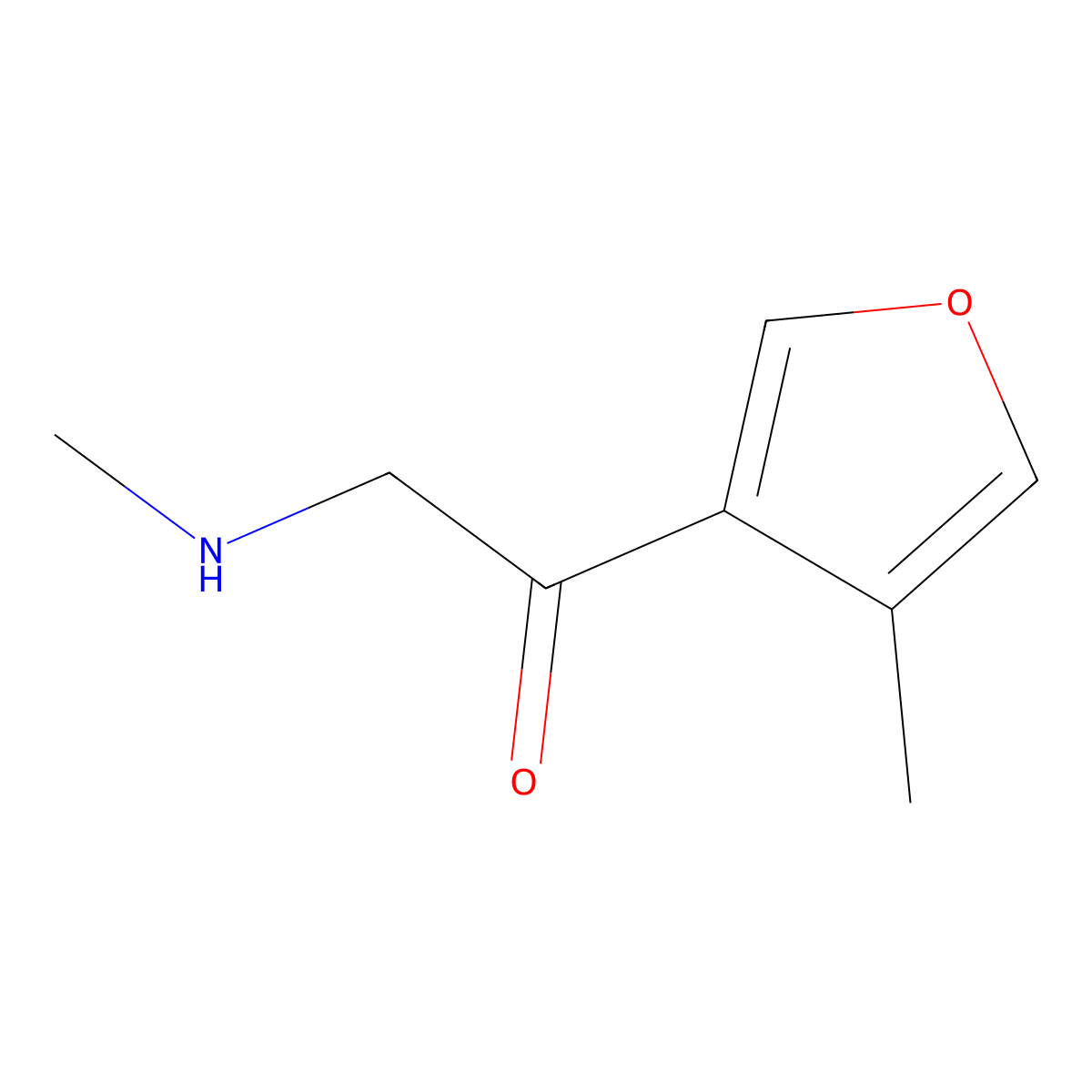 2-(Methylamino)-1-(4-methylfuran-3-yl)ethan-1-one molecular structure, CAS 1523624-00-1