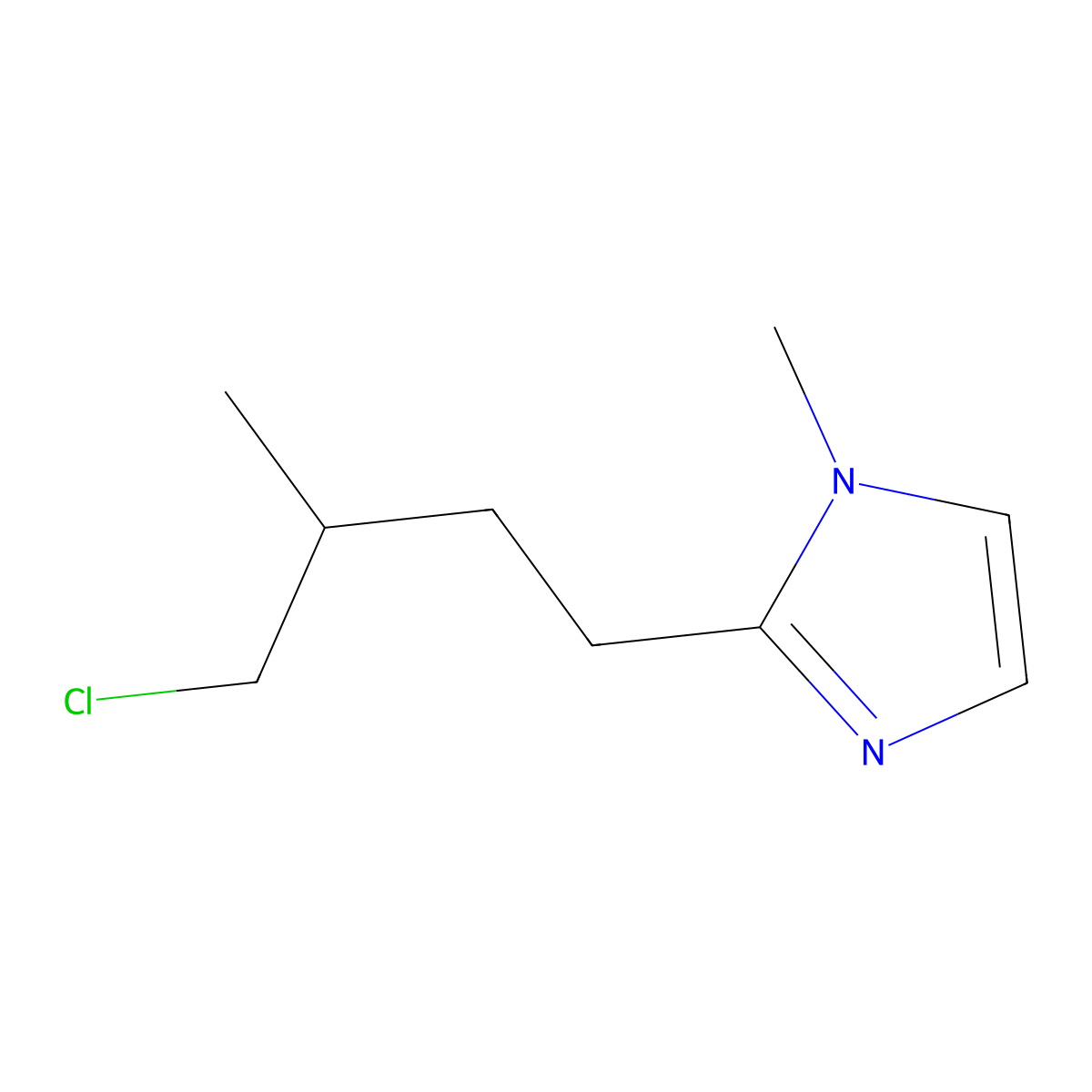 2-(4-Chloro-3-methylbutyl)-1-methyl-1h-imidazole molecular structure, CAS 1523636-64-7